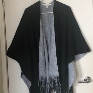 Black and Grey Poncho